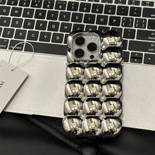  3D Bubble Silver iPhone Case