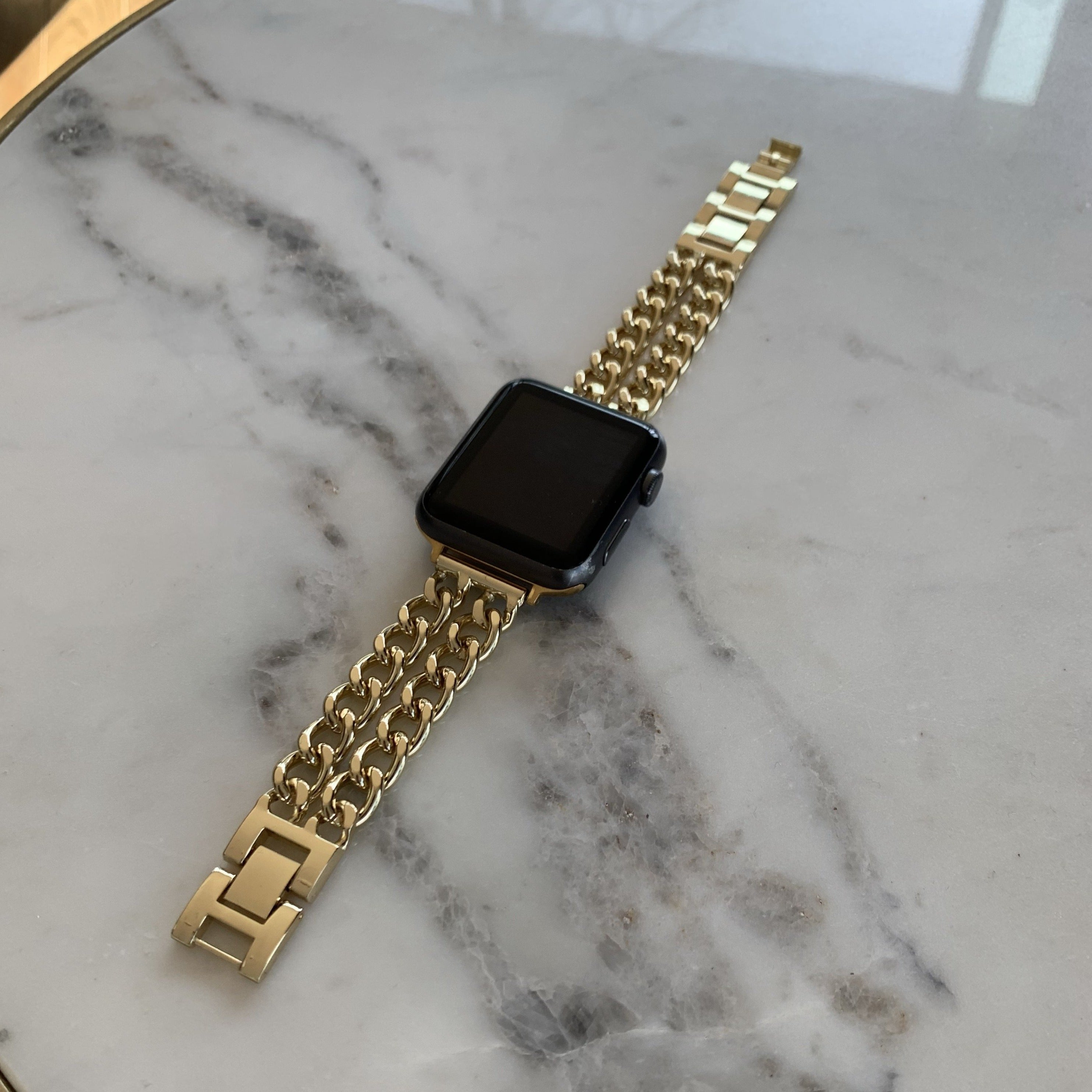 Double Row Chain Band for Apple Watch 3 4 5 6 SE