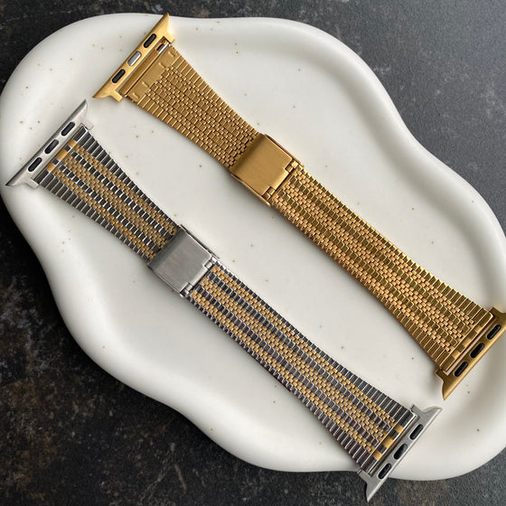 Stainless Steel Apple Watch Band with Face Cover