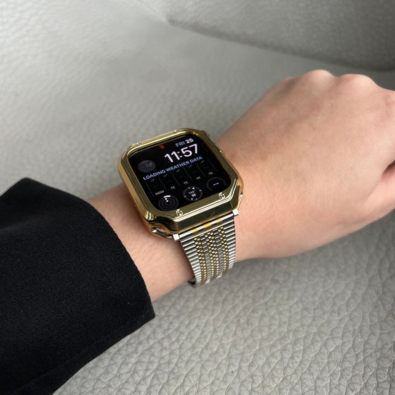 Stainless Steel Apple Watch Band with Face Cover