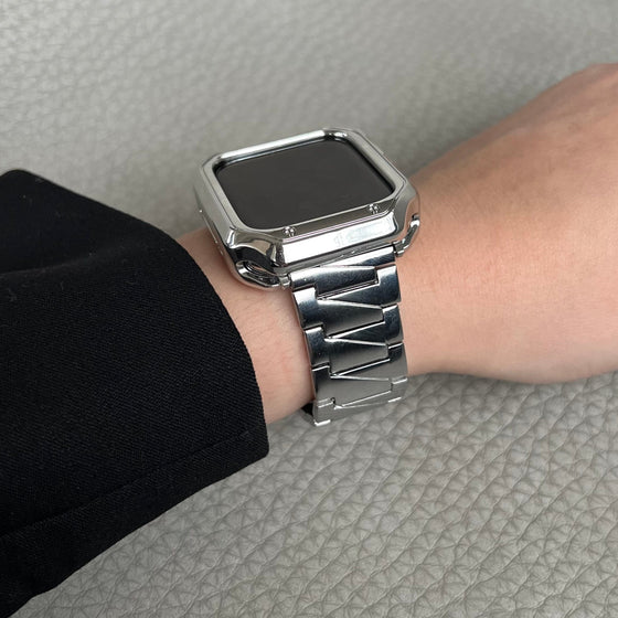 Metal Apple Watch Band with Face Cover