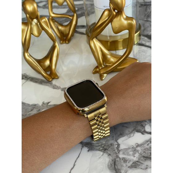 Silicone Apple Watch Face Cover With Crystals