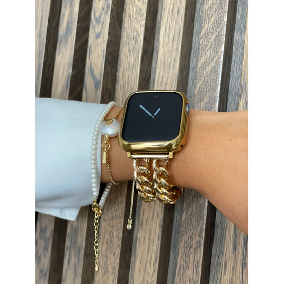 Double Chain Apple Watch Band with Face Cover