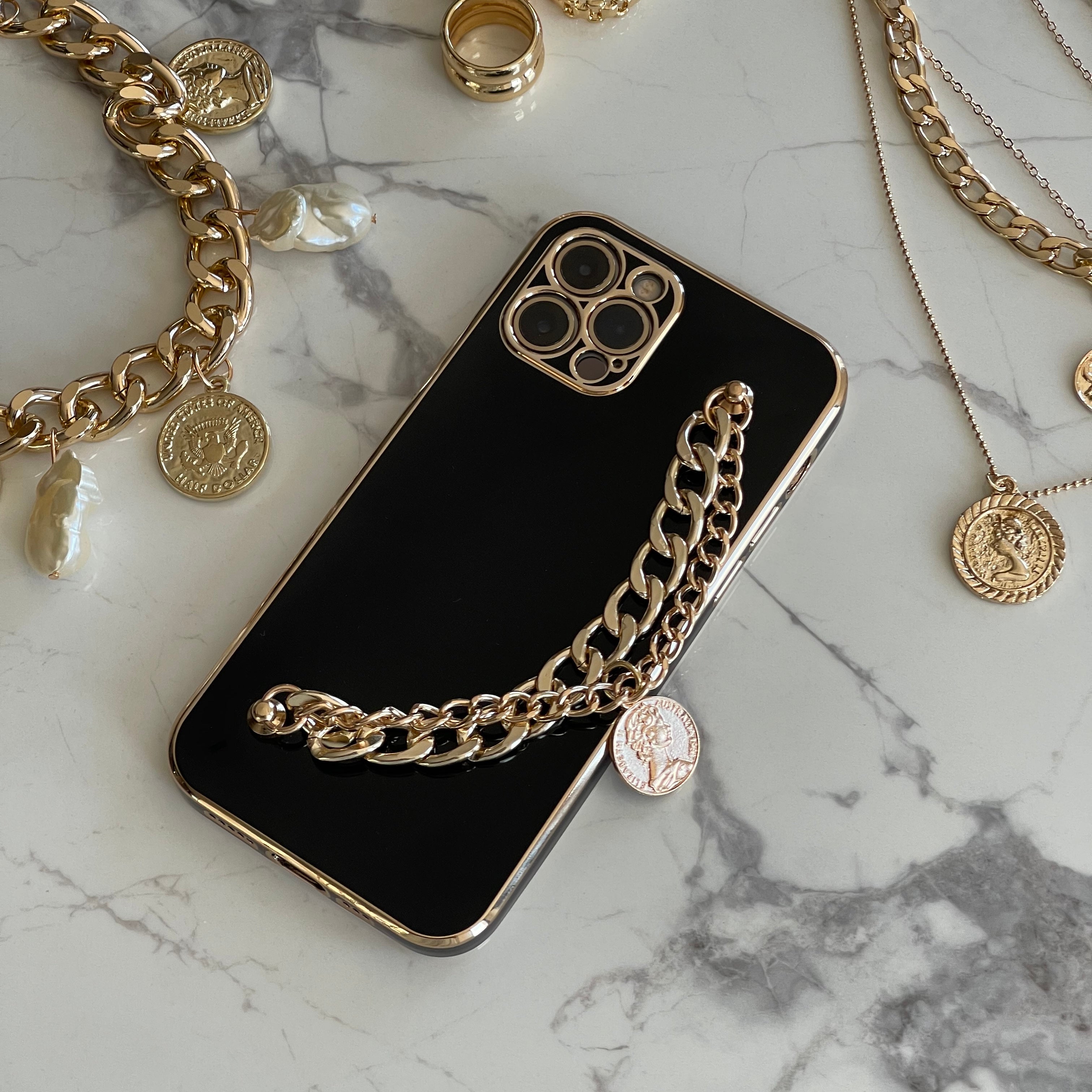 iPhone Case With Gold Chain